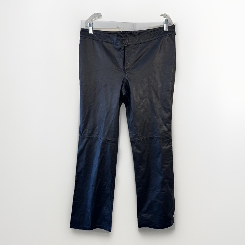 Luciana Jiminez Black Leather Pants Women's Sz 10-12‎ (Size 44 Brazil) Soft